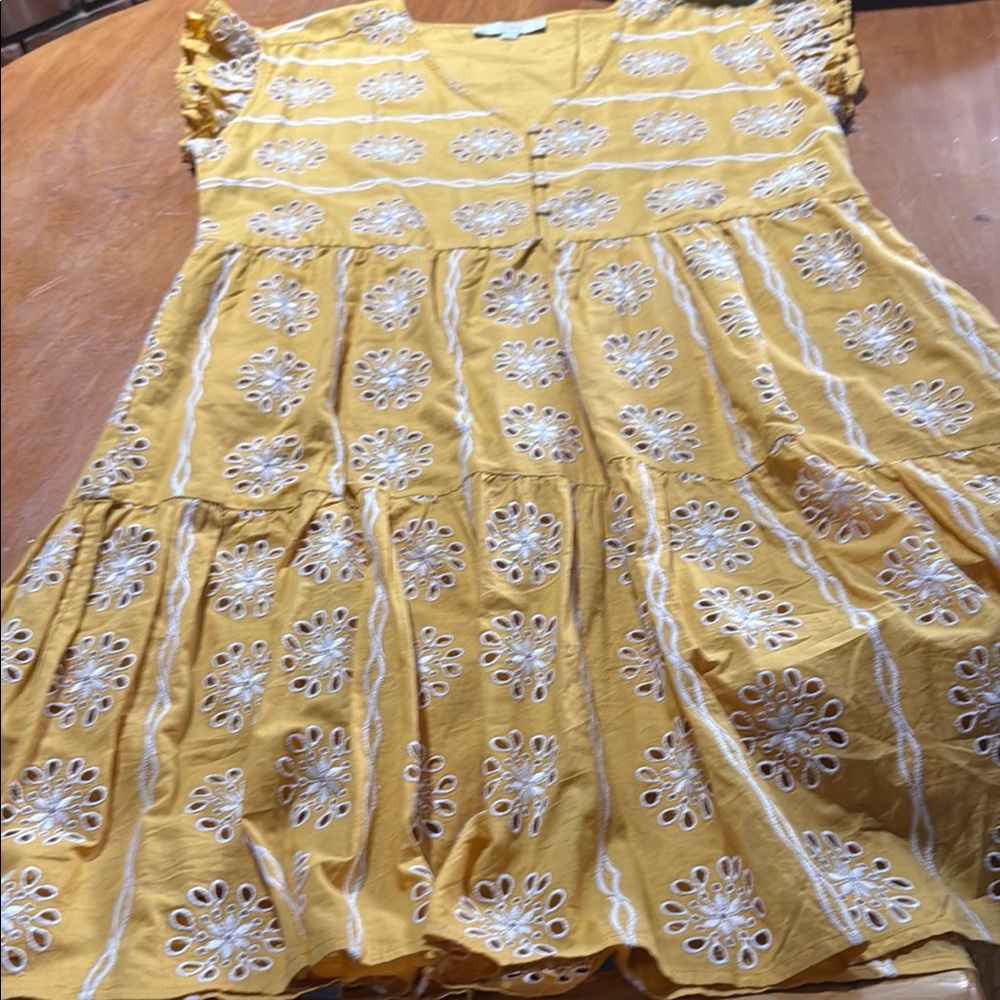 Yellow Embroidered Sundress